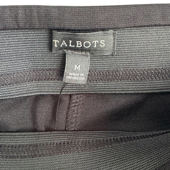 NWT Talbots Black Stretch Pants Medium Pull-On Slim Ankle Career Casual Comfort - Picture 5 of 8